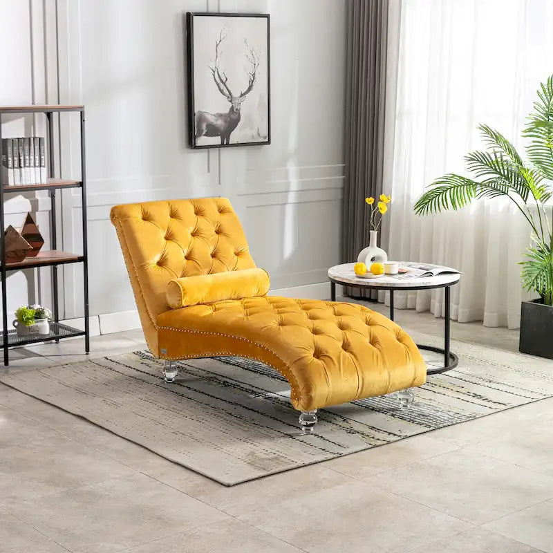 Fauteuil inclinable en velours avec coussins capitonnés
