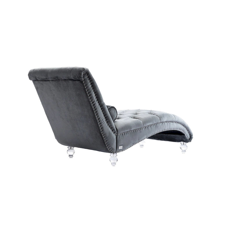 Fauteuil inclinable en velours avec coussins capitonnés