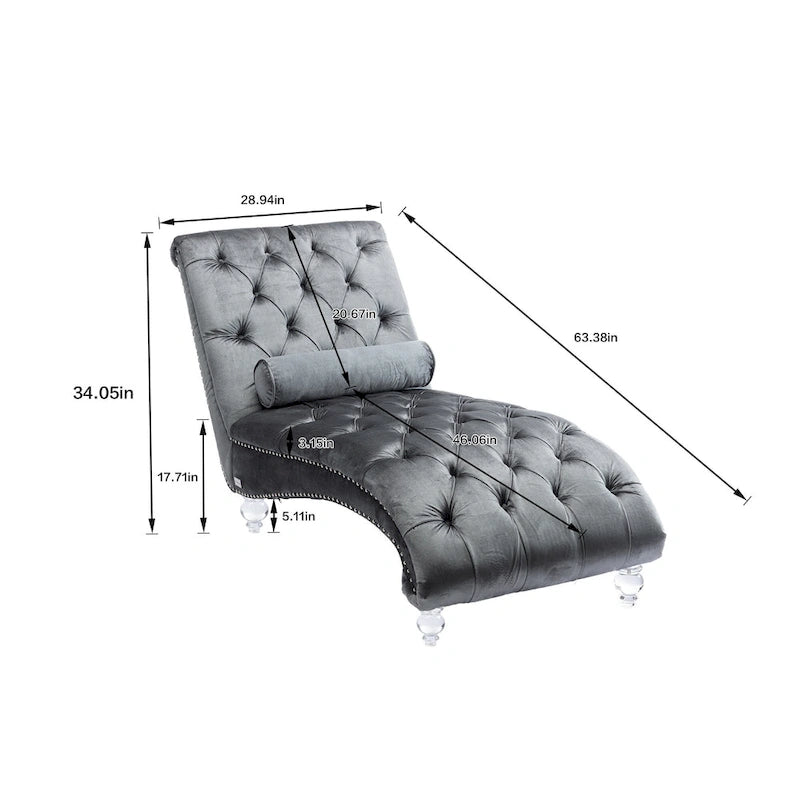 Fauteuil inclinable en velours avec coussins capitonnés