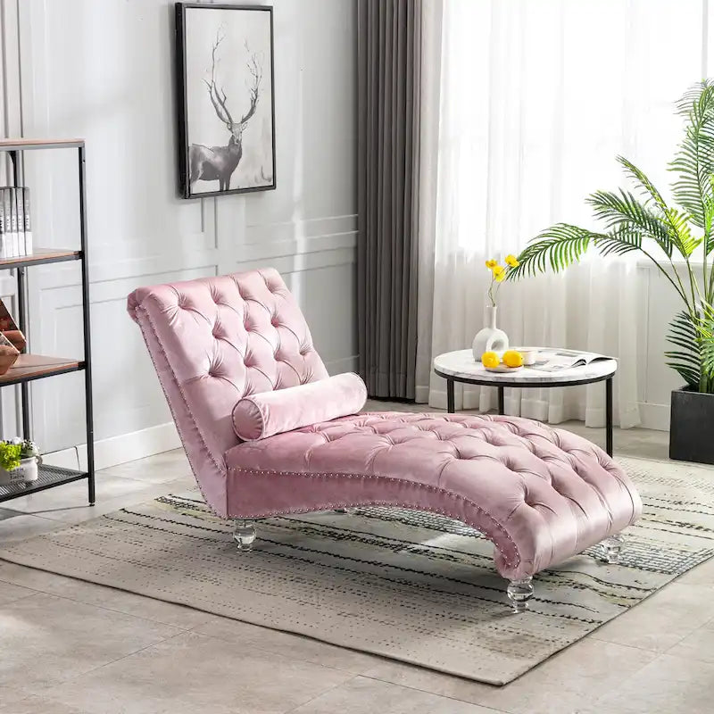 Fauteuil inclinable en velours avec coussins capitonnés