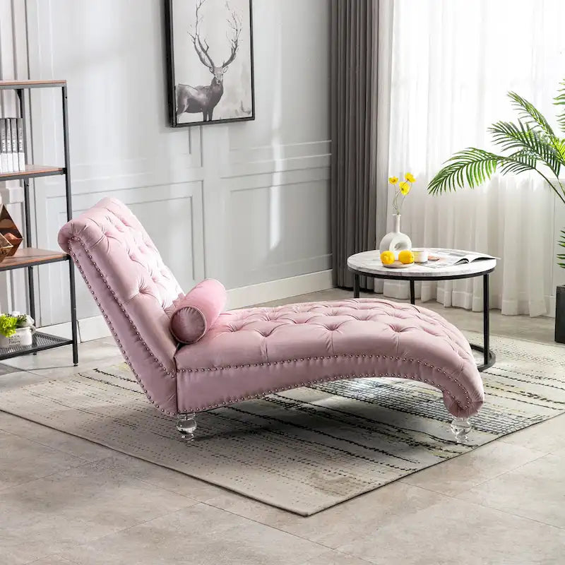 Fauteuil inclinable en velours avec coussins capitonnés