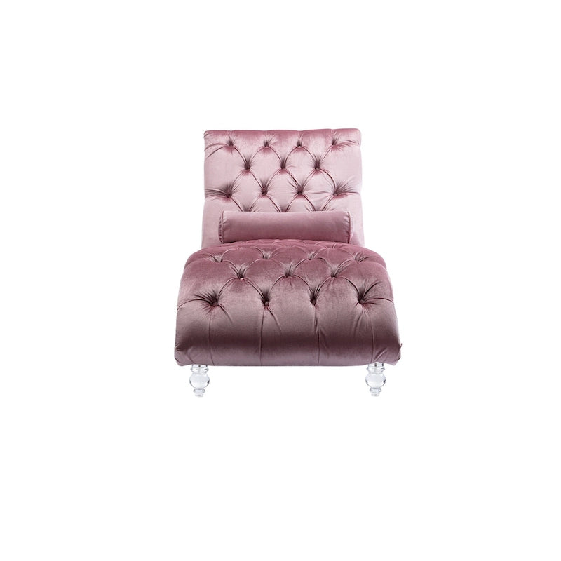 Fauteuil inclinable en velours avec coussins capitonnés