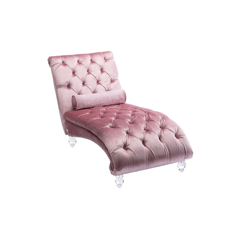 Fauteuil inclinable en velours avec coussins capitonnés