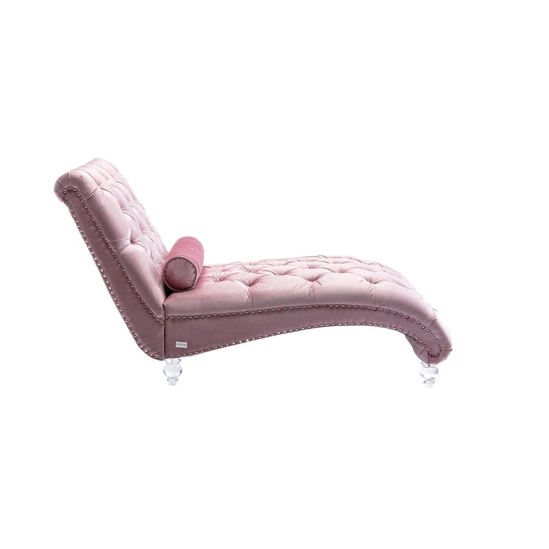 Fauteuil inclinable en velours avec coussins capitonnés