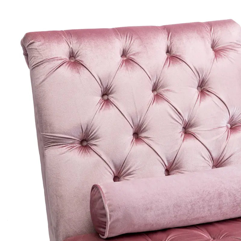 Fauteuil inclinable en velours avec coussins capitonnés