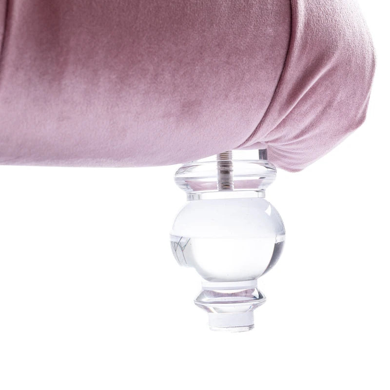 Fauteuil inclinable en velours avec coussins capitonnés