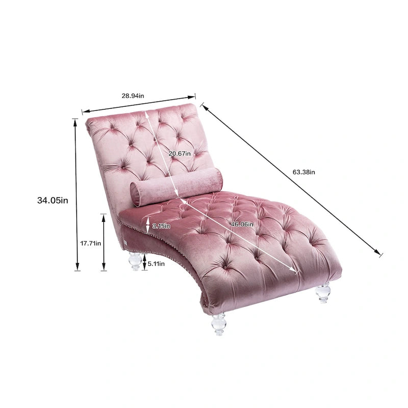 Fauteuil inclinable en velours avec coussins capitonnés