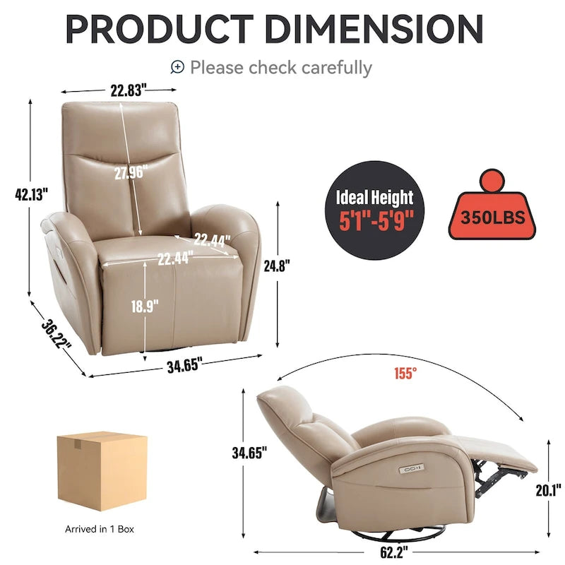 Fauteuil inclinable électrique rotatif et à bascule