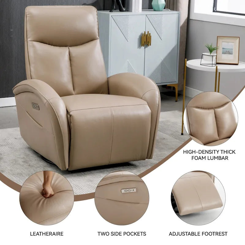 Fauteuil inclinable électrique rotatif et à bascule