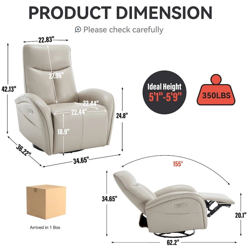 Fauteuil inclinable électrique rotatif et à bascule