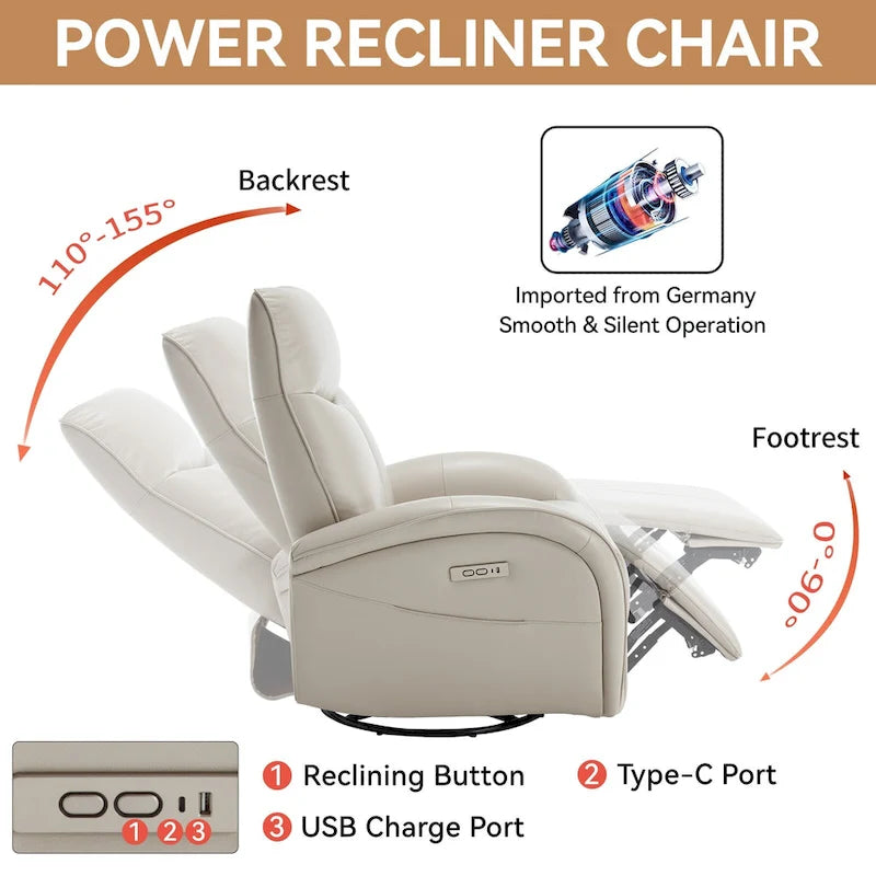 Fauteuil inclinable électrique rotatif et à bascule