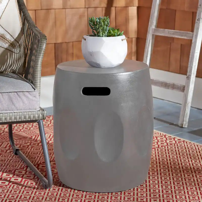 Table d'appoint en béton pour intérieur/extérieur — Gris foncé