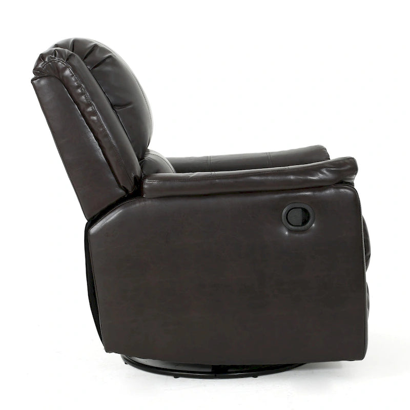 Chaise longue pivotante en tissu avec dossier réglable manuellement