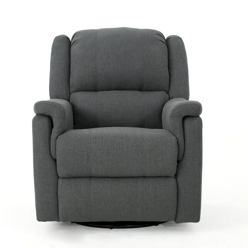 Chaise longue pivotante en tissu avec dossier réglable manuellement