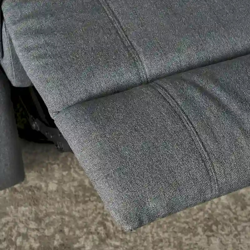 Chaise longue pivotante en tissu avec dossier réglable manuellement