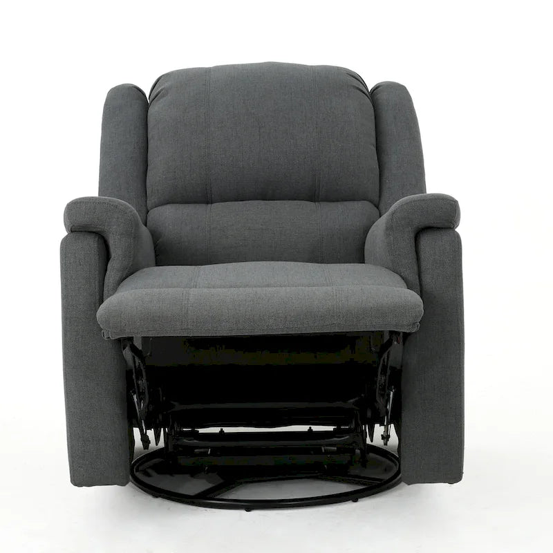 Chaise longue pivotante en tissu avec dossier réglable manuellement