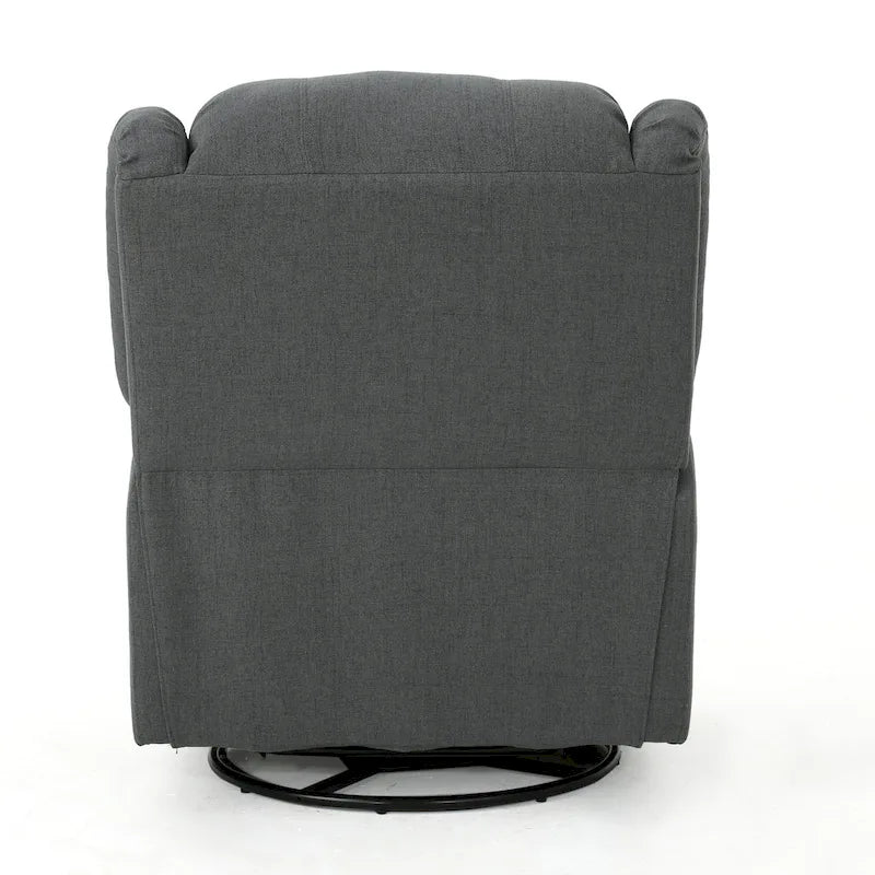Chaise longue pivotante en tissu avec dossier réglable manuellement