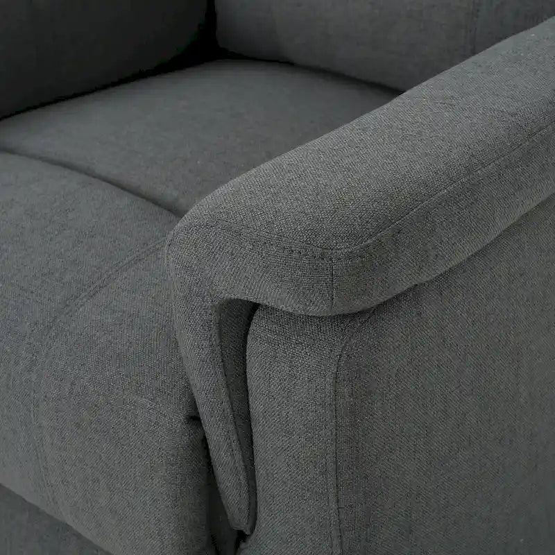 Chaise longue pivotante en tissu avec dossier réglable manuellement