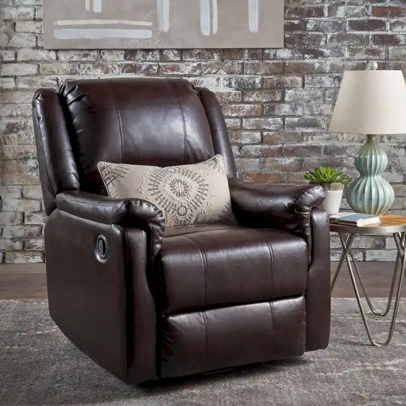 Chaise longue pivotante en tissu avec dossier réglable manuellement
