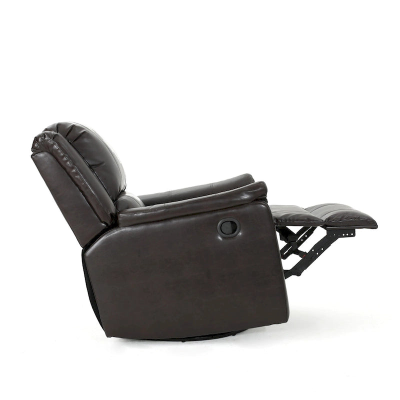 Chaise longue pivotante en tissu avec dossier réglable manuellement