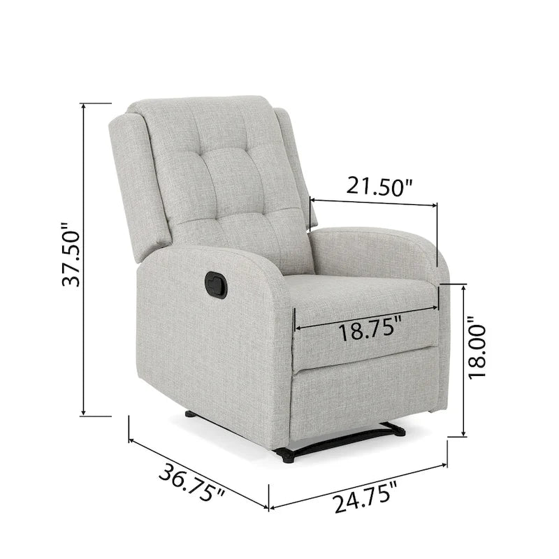 Fauteuil inclinable manuel standard de 24,75 pouces de large