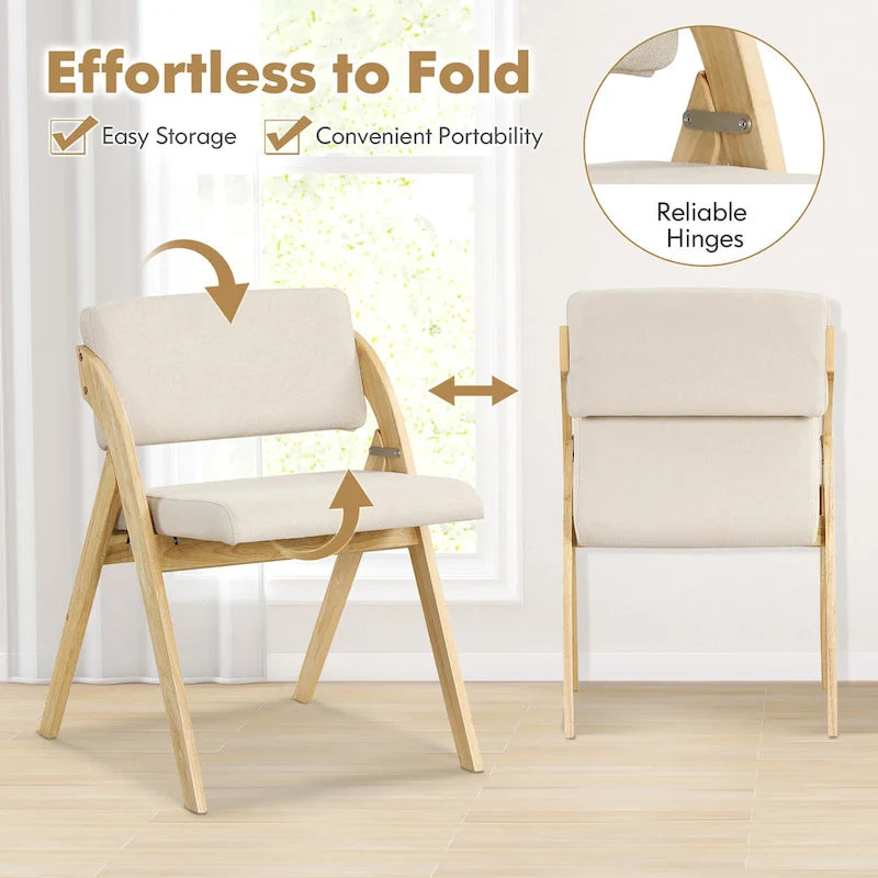 Chaise de salle à manger, chaise de cuisine pliante, pieds de chaise en hévéa