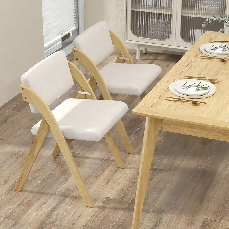 Chaise de salle à manger, chaise de cuisine pliante, pieds de chaise en hévéa