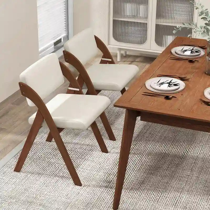Chaise de salle à manger, chaise de cuisine pliante, pieds de chaise en hévéa