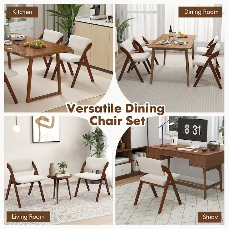 Chaise de salle à manger, chaise de cuisine pliante, pieds de chaise en hévéa