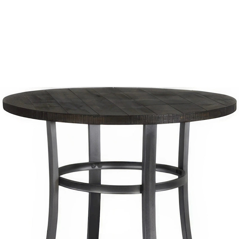 Table de bar, ronde, 36 pouces, couleur acajou foncé