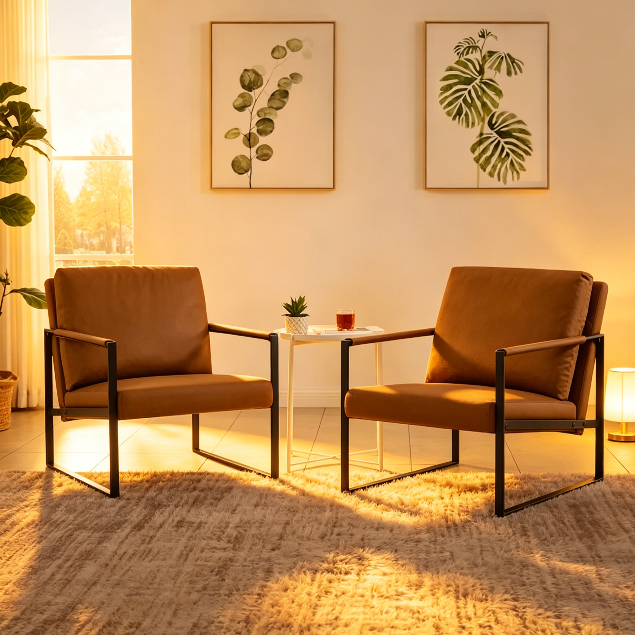 Fauteuil d'appoint en similicuir