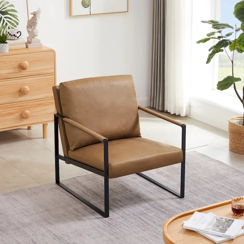 Fauteuil d'appoint en similicuir