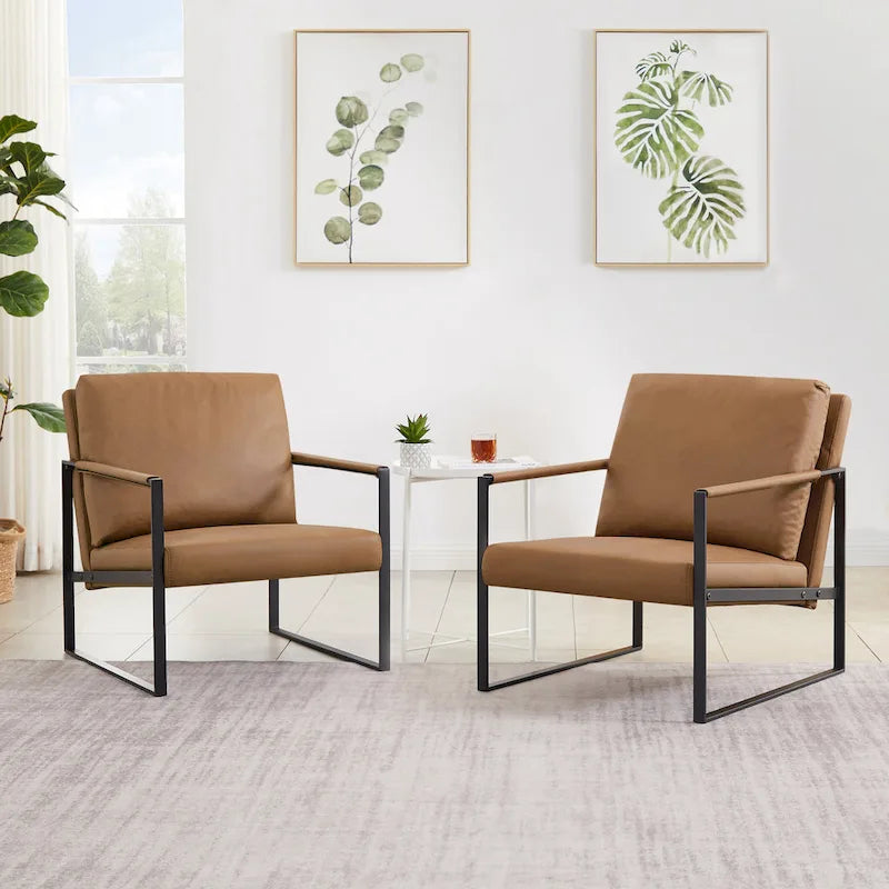 Fauteuil d'appoint en similicuir