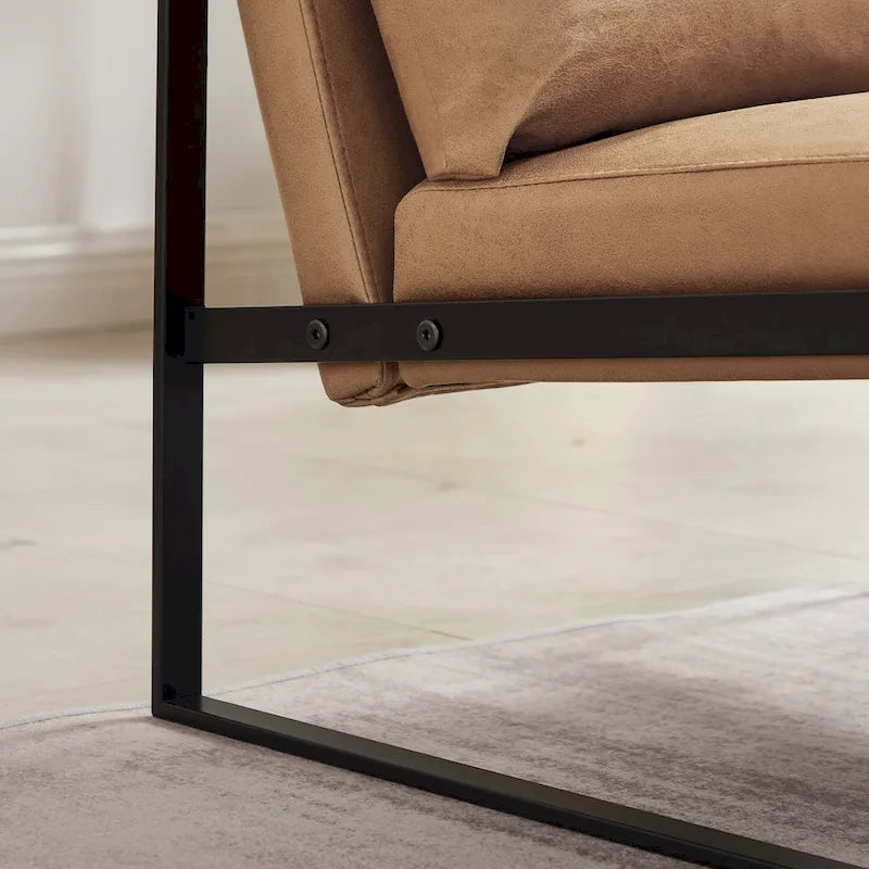 Fauteuil d'appoint en similicuir