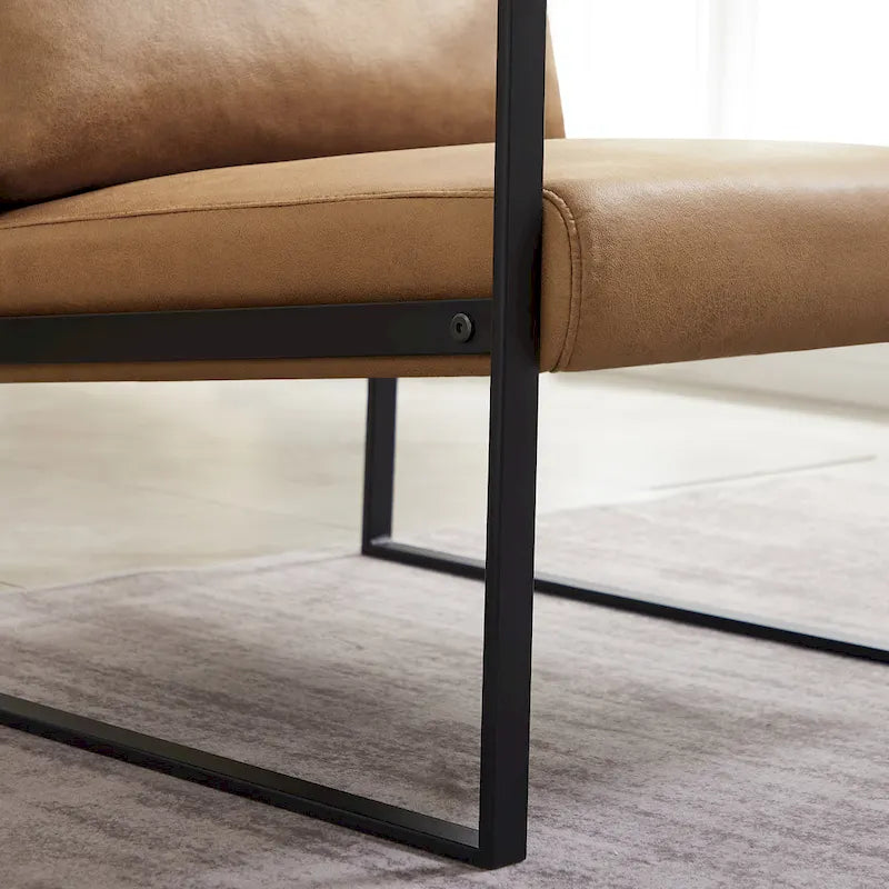 Fauteuil d'appoint en similicuir