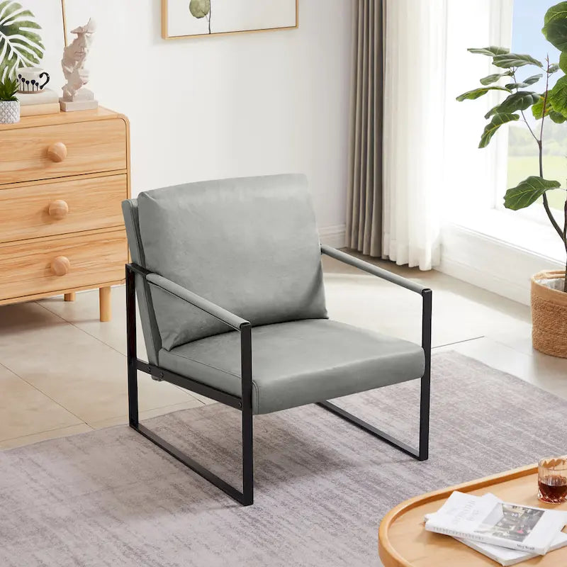 Fauteuil d'appoint en similicuir
