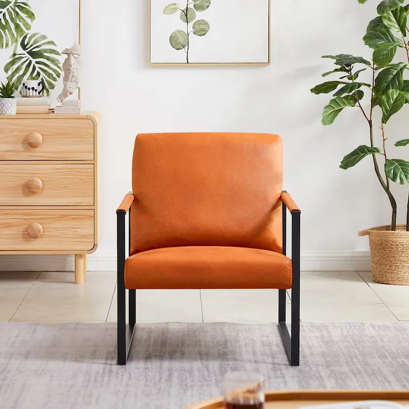 Fauteuil d'appoint en similicuir