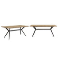 Table de salle à manger pour 4 à 6 personnes avec piètement en métal gris fer