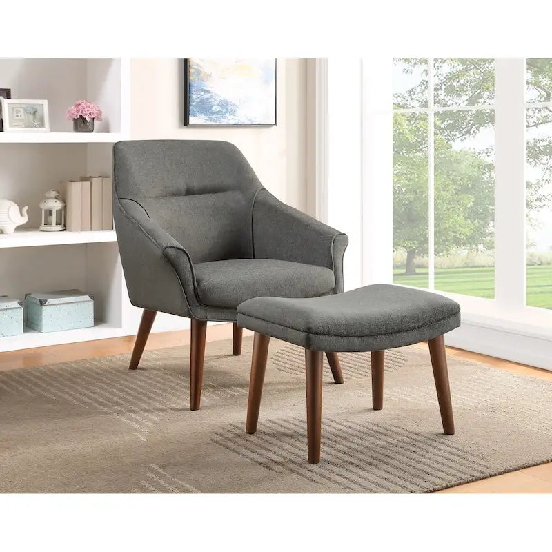 Fauteuil et repose-pieds