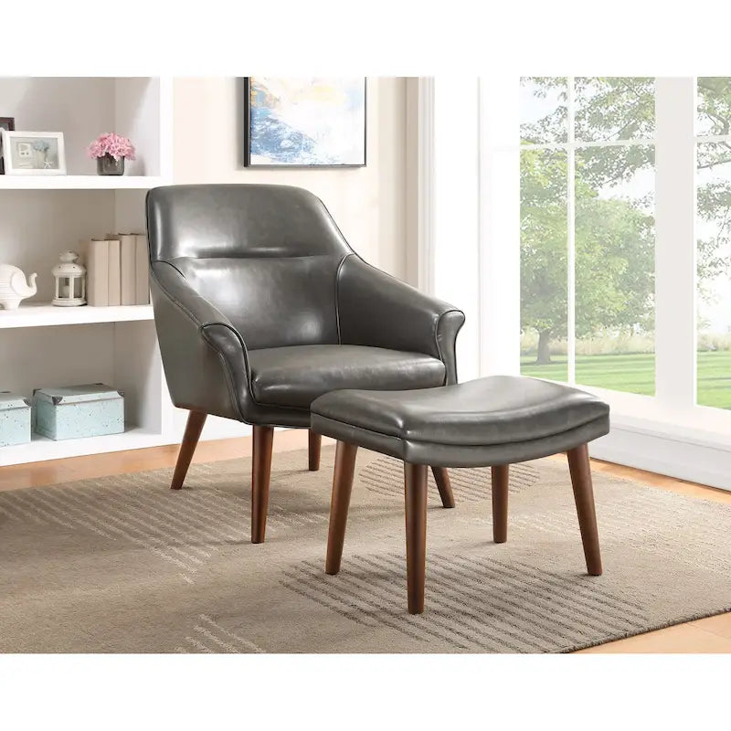 Fauteuil et repose-pieds