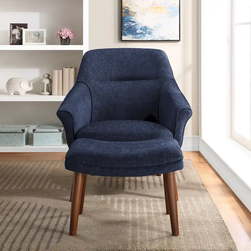 Fauteuil et repose-pieds