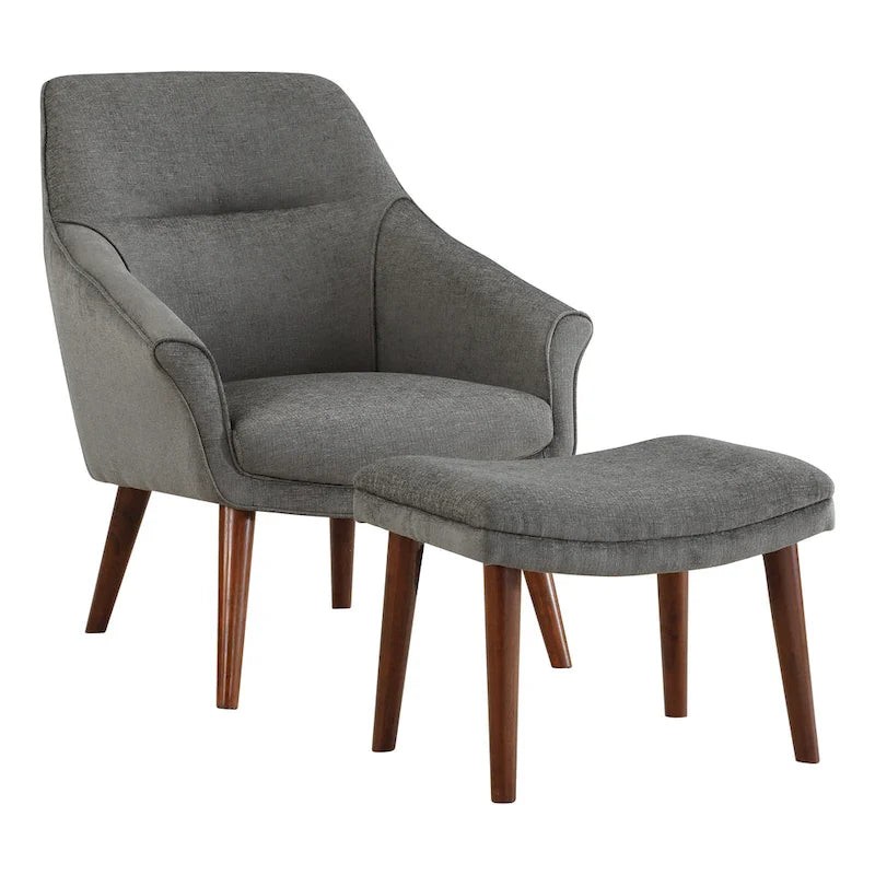 Fauteuil et repose-pieds