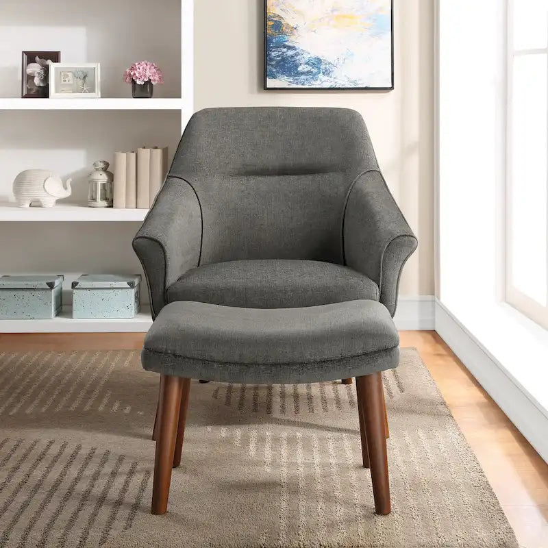 Fauteuil et repose-pieds