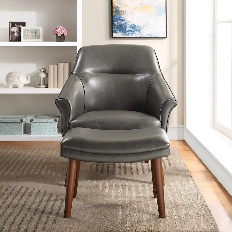 Fauteuil et repose-pieds