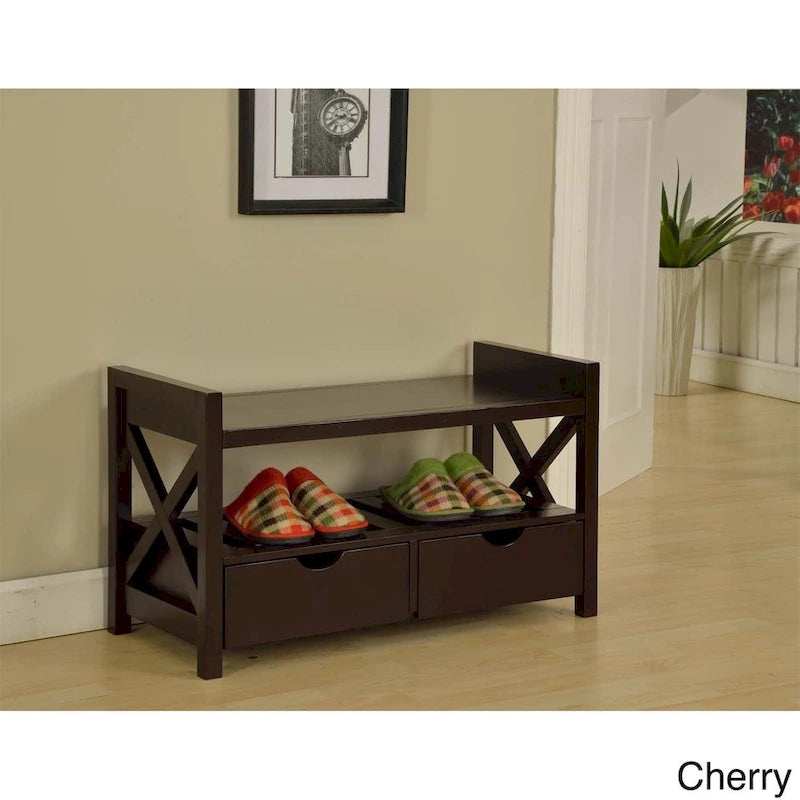 Banc de rangement d'entrée
