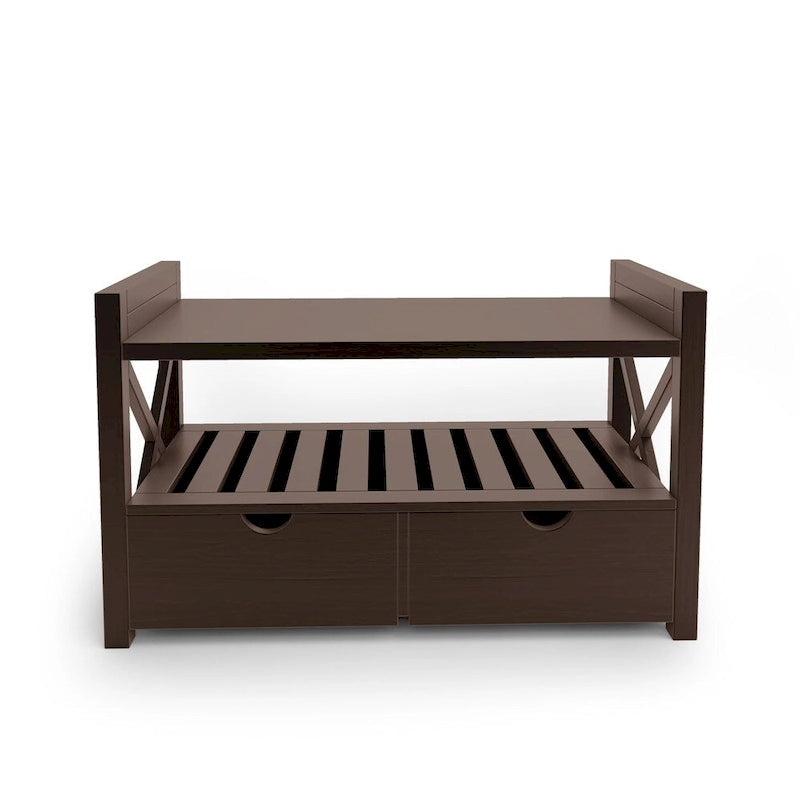 Banc de rangement d'entrée