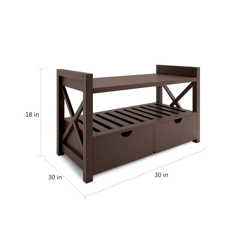 Banc de rangement d'entrée
