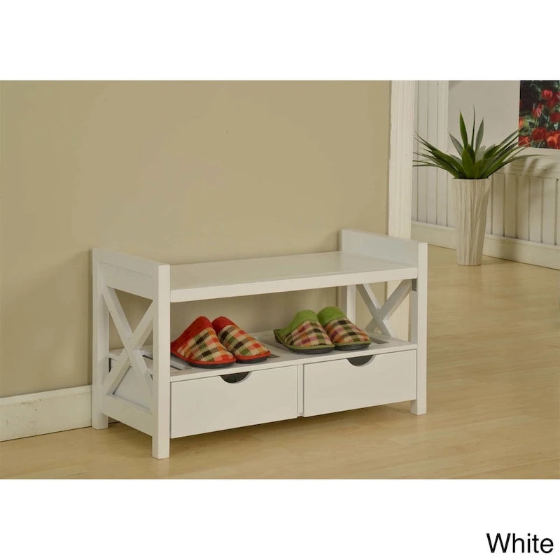 Banc de rangement d'entrée