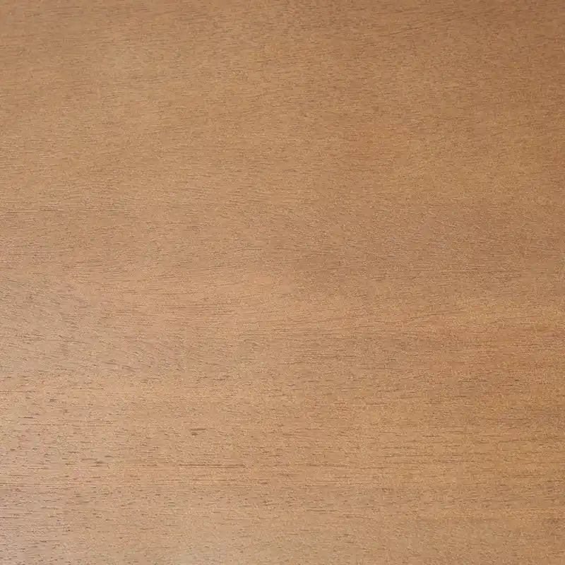 Console en bois massif brun moyen, à dessus cintré