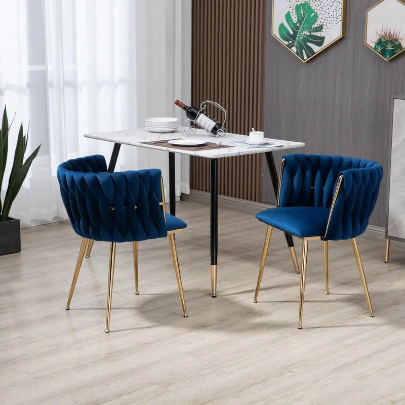 Chaise de salle à manger en velours au charme moderne